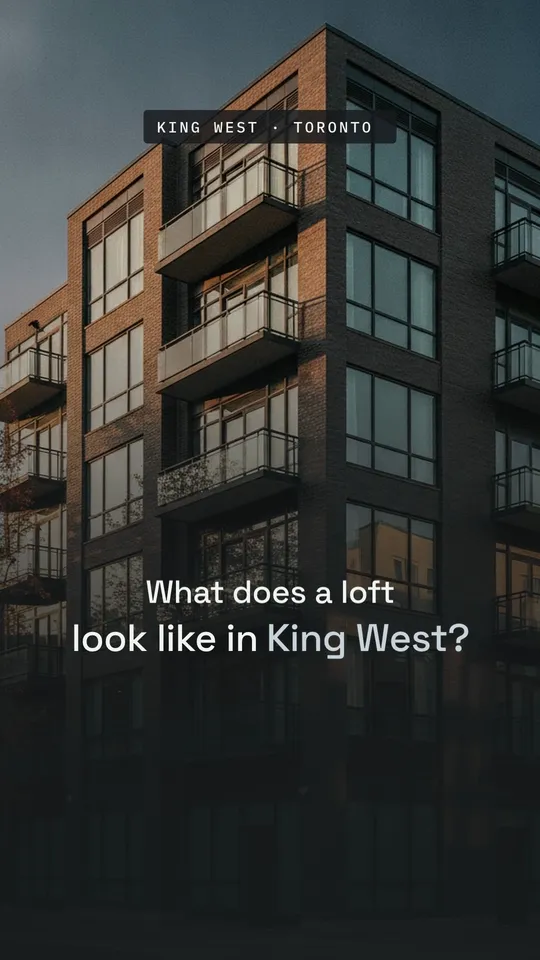 Opening frame of the King West video — a bright loft interior under a serif title